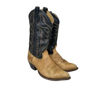 Tony Lama Vintage Men’s Cowboy Boots Size 9 D Style 6179 Distressed Western